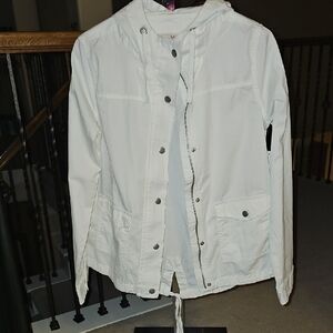 Women's White Hooded Jacket